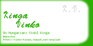 kinga vinko business card